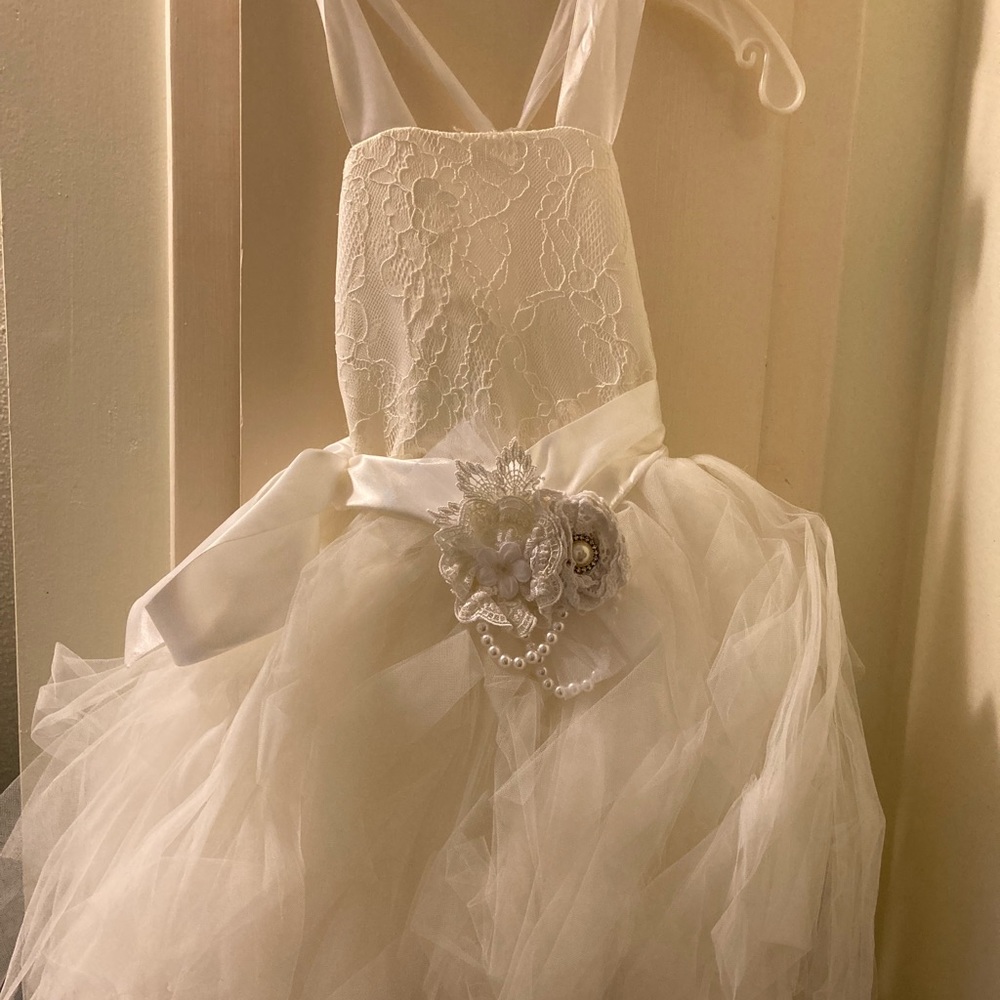 Little Girls Lace, Satin, Organza Galore Dress Size 2-3y